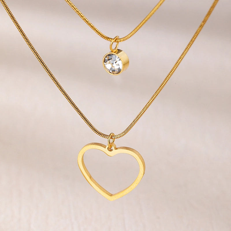 Gilded heart minimalist necklace